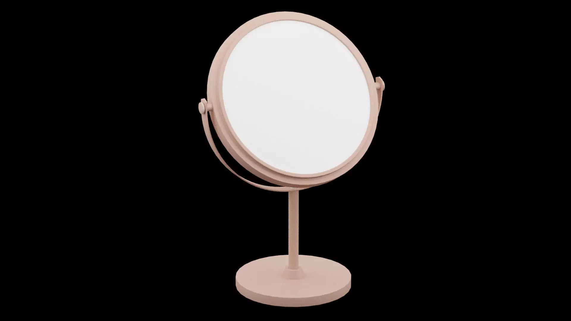 Bronze Face Mirror Low-poly 3D model_0