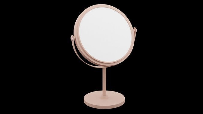 Bronze Face Mirror Low-poly 3D model