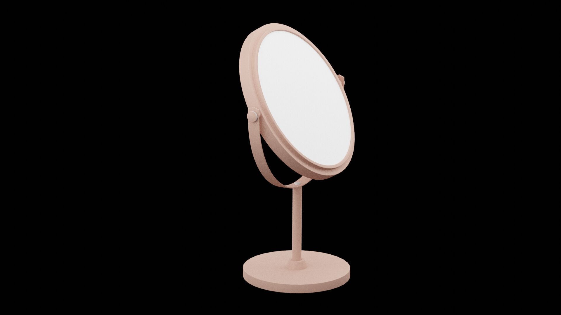 Bronze Face Mirror Low-poly 3D model_2
