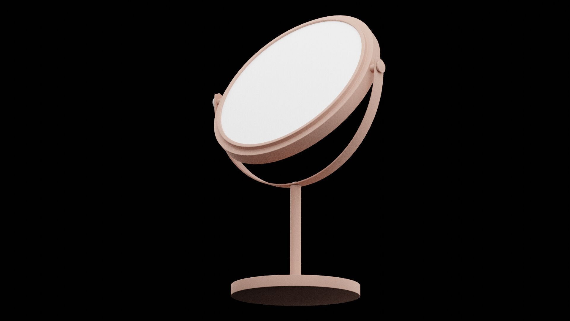Bronze Face Mirror Low-poly 3D model_3