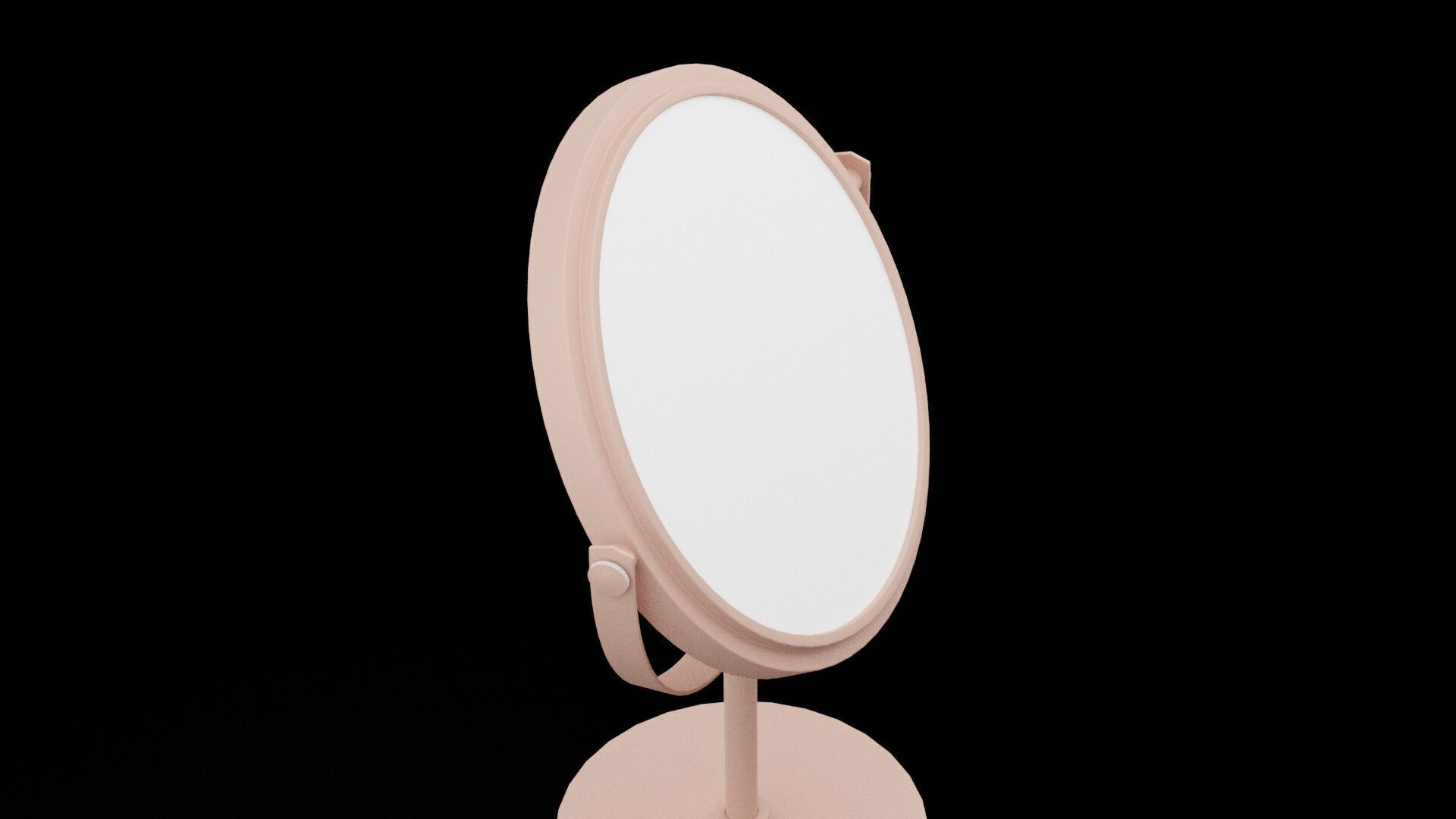 Bronze Face Mirror Low-poly 3D model_4