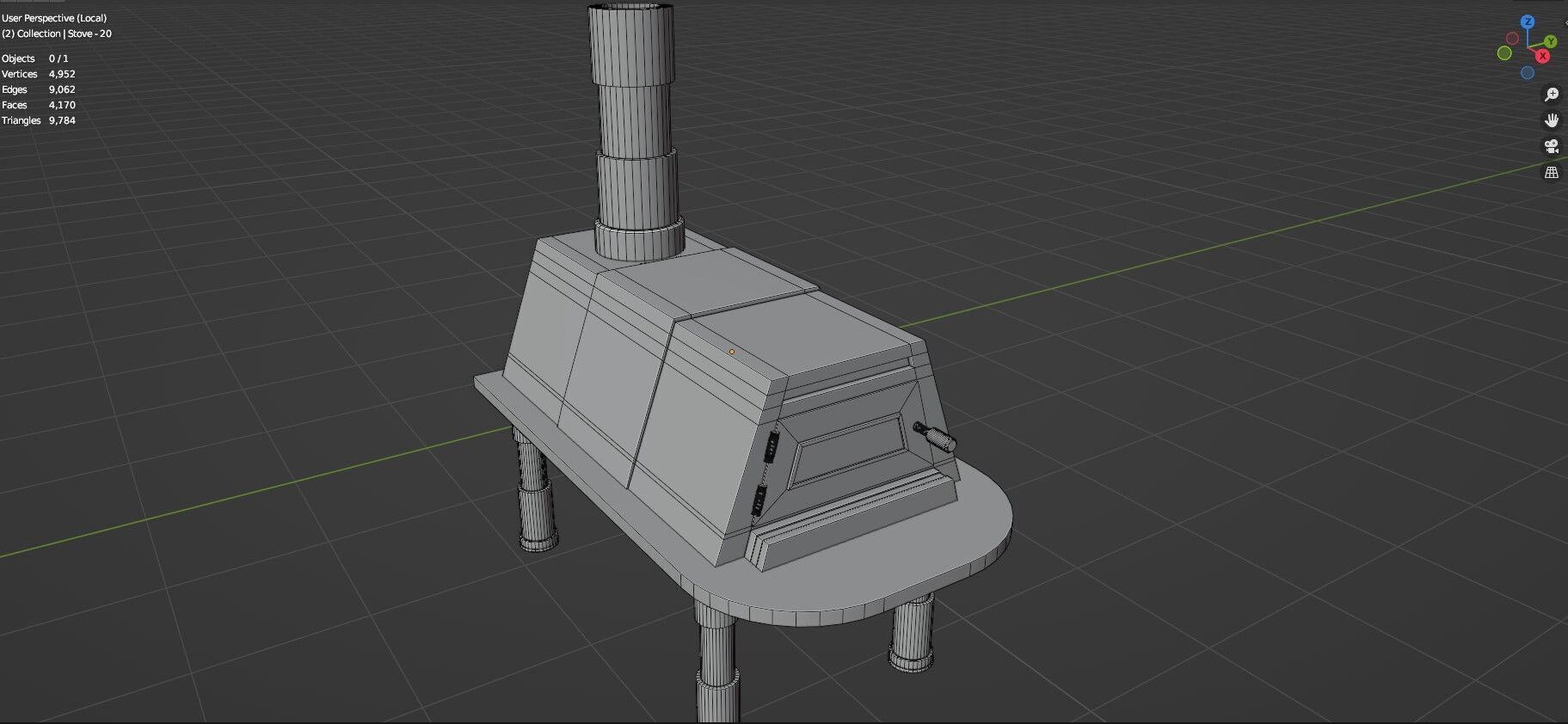 Low Poly 25 Gas Stoves Pack - Game Ready - Untextured Low-poly 3D model_21