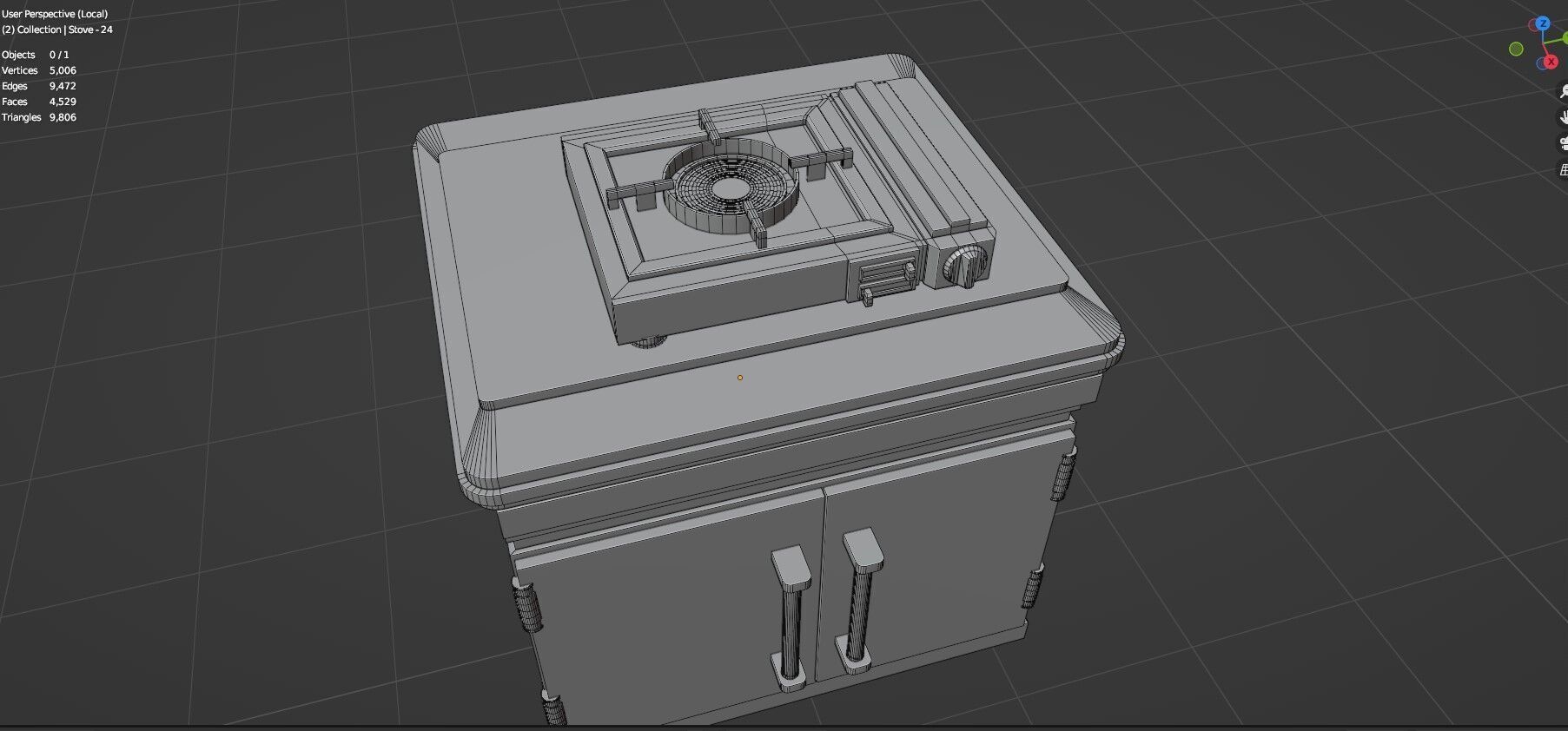 Low Poly 25 Gas Stoves Pack - Game Ready - Untextured Low-poly 3D model_25