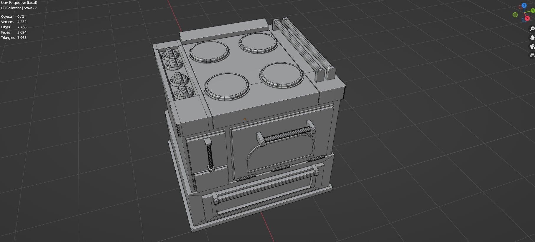Low Poly 25 Gas Stoves Pack - Game Ready - Untextured Low-poly 3D model_32