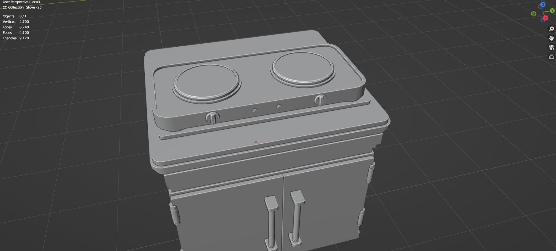 Low Poly 25 Gas Stoves Pack - Game Ready - Untextured Low-poly 3D model_66