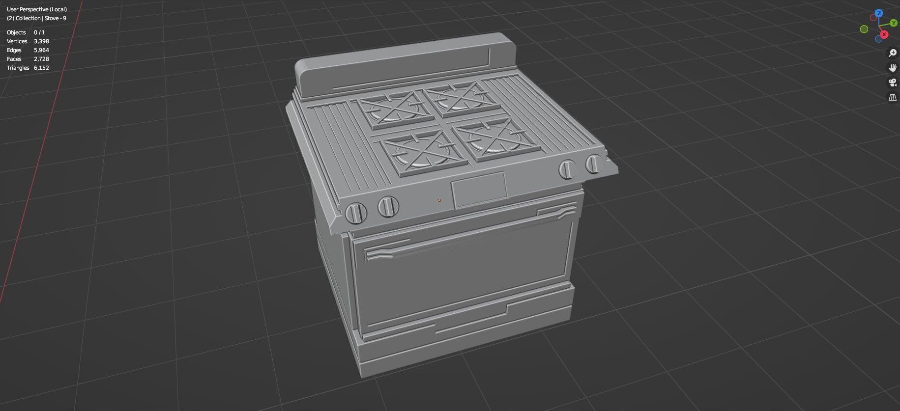 Low Poly 25 Gas Stoves Pack - Game Ready - Untextured Low-poly 3D model_57