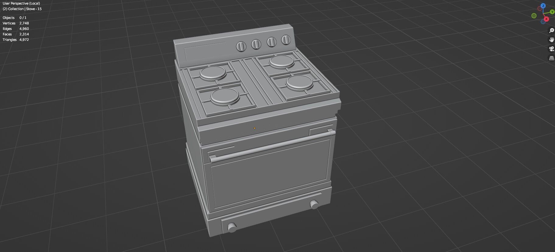 Low Poly 25 Gas Stoves Pack - Game Ready - Untextured Low-poly 3D model_61