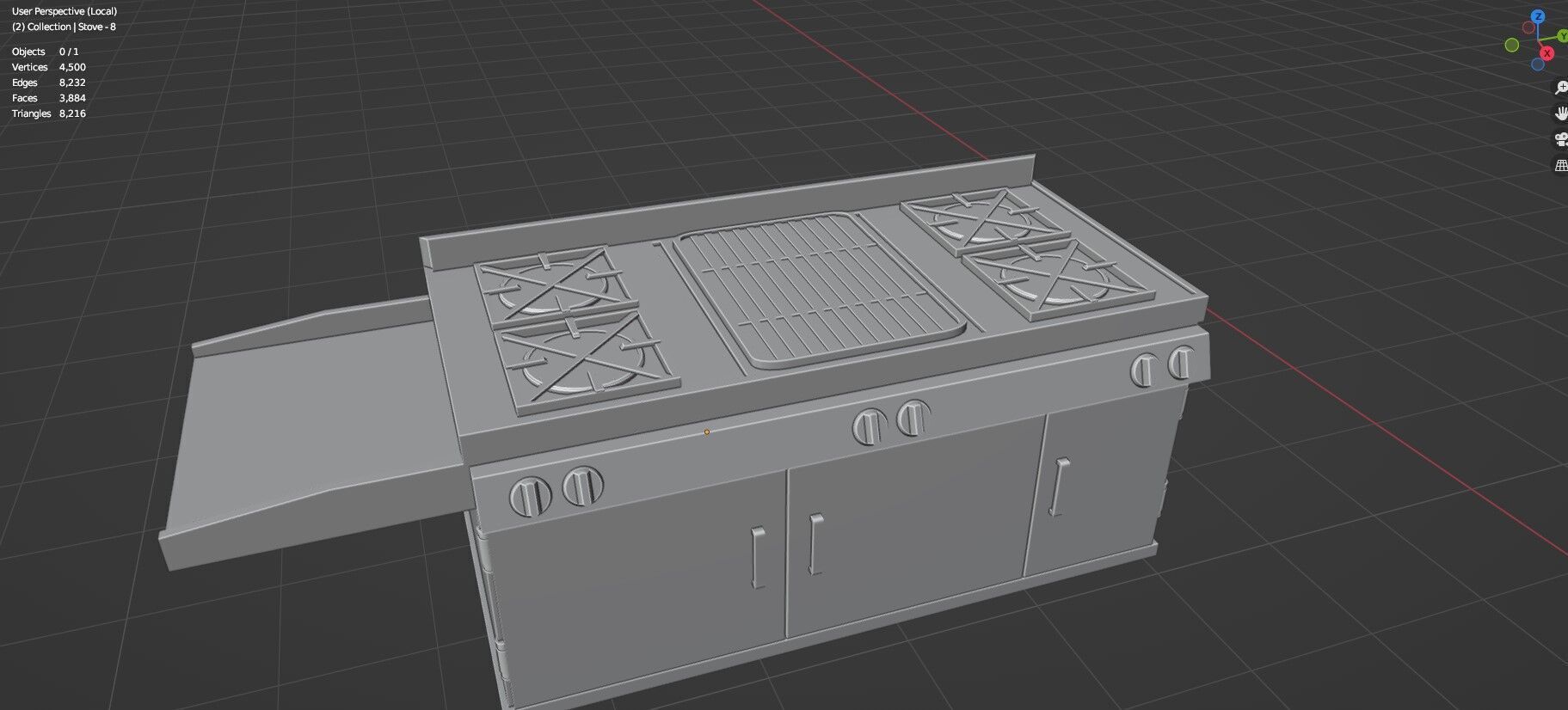 Low Poly 25 Gas Stoves Pack - Game Ready - Untextured Low-poly 3D model_55