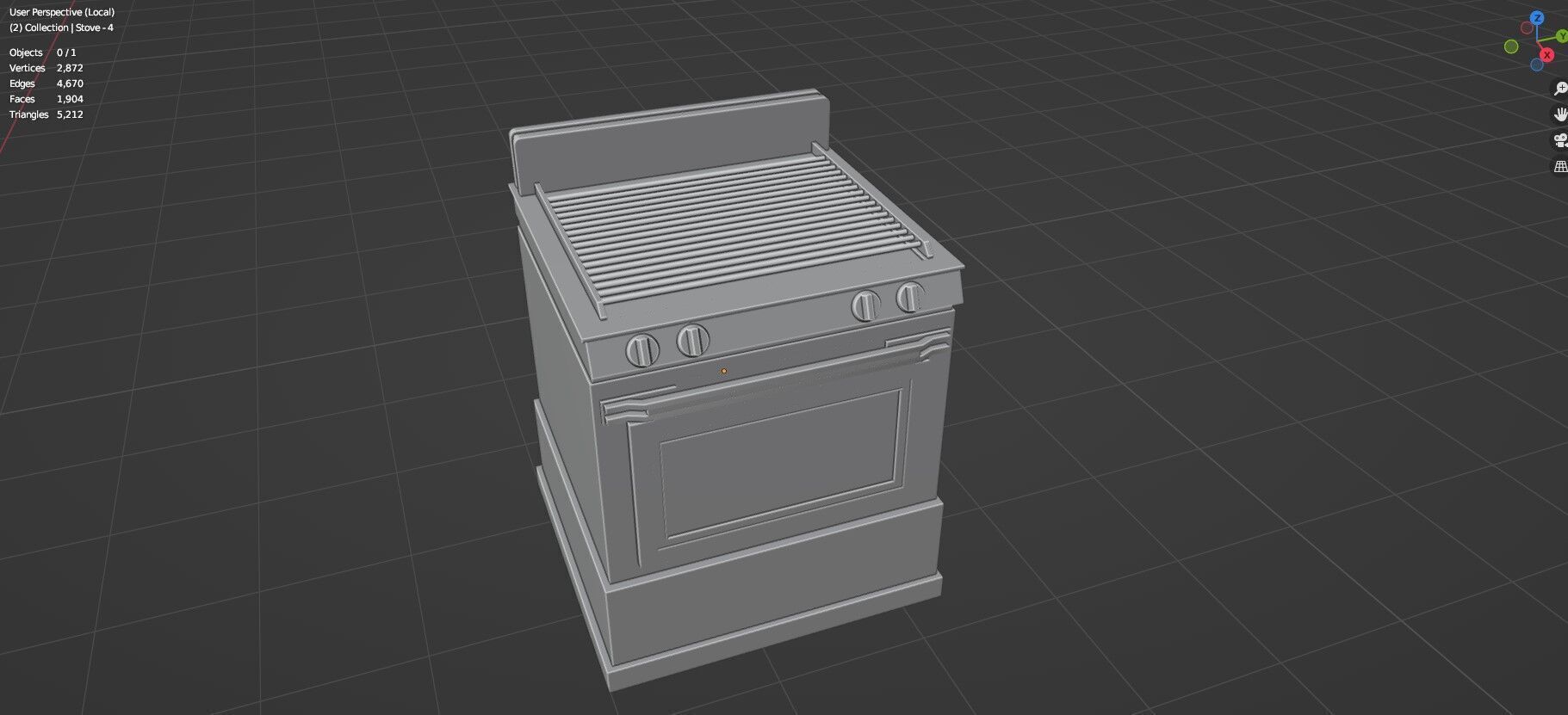 Low Poly 25 Gas Stoves Pack - Game Ready - Untextured Low-poly 3D model_49