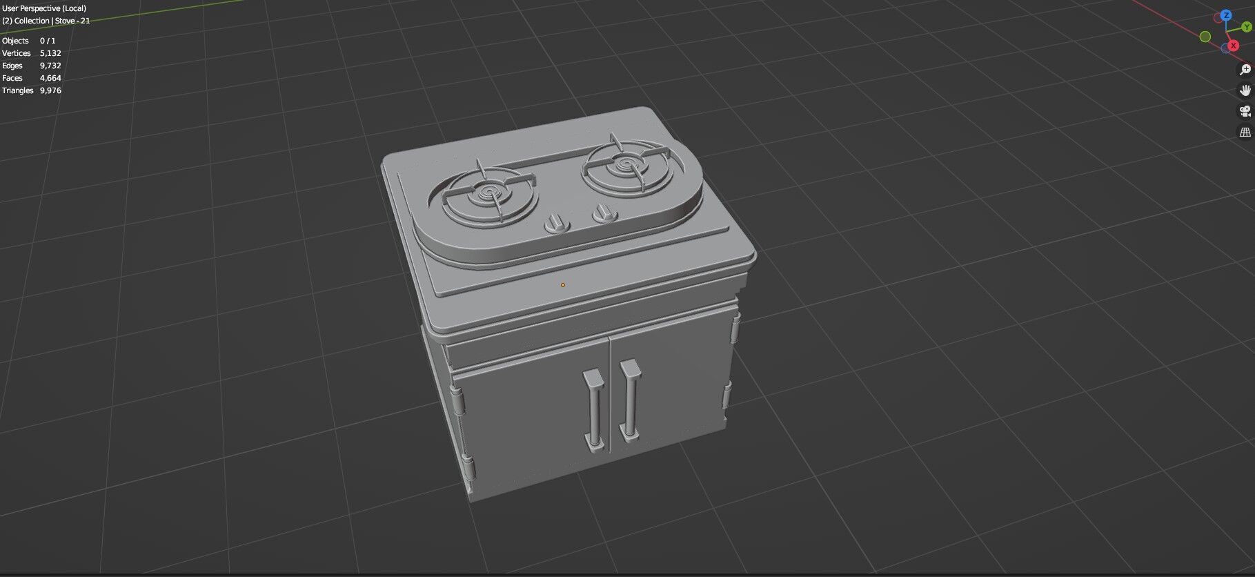 Low Poly 25 Gas Stoves Pack - Game Ready - Untextured Low-poly 3D model_65