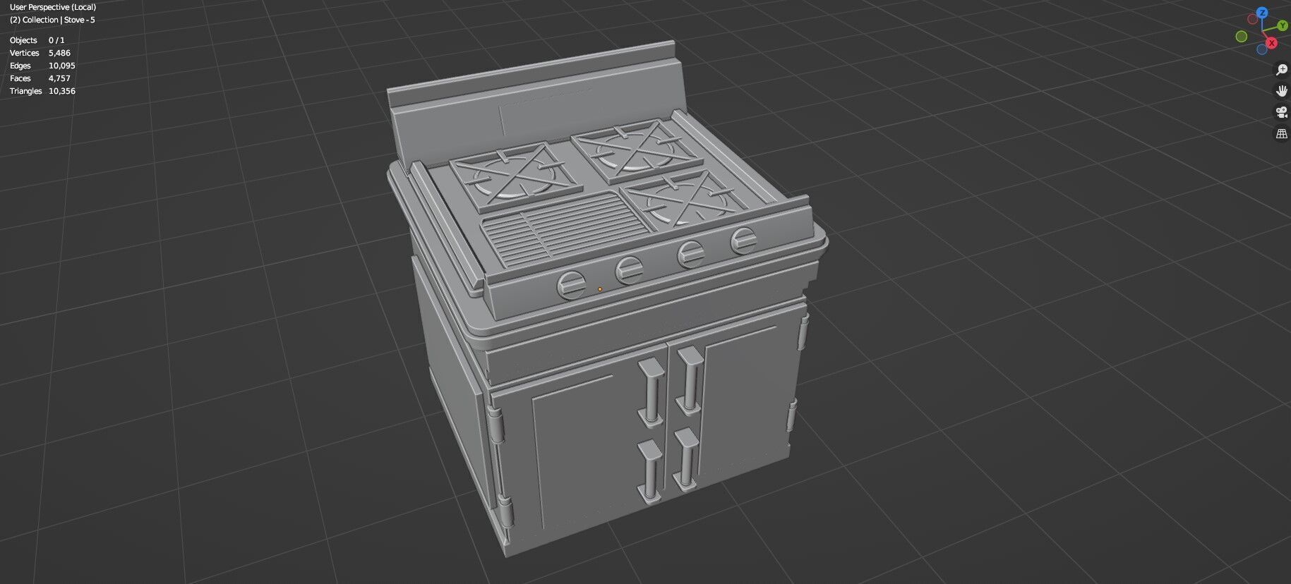 Low Poly 25 Gas Stoves Pack - Game Ready - Untextured Low-poly 3D model_51