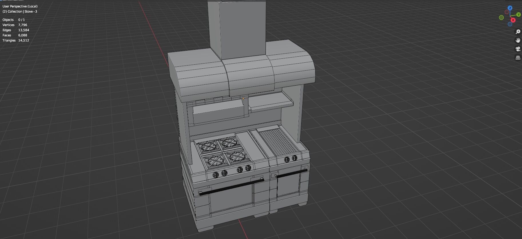 Low Poly 25 Gas Stoves Pack - Game Ready - Untextured Low-poly 3D model_27