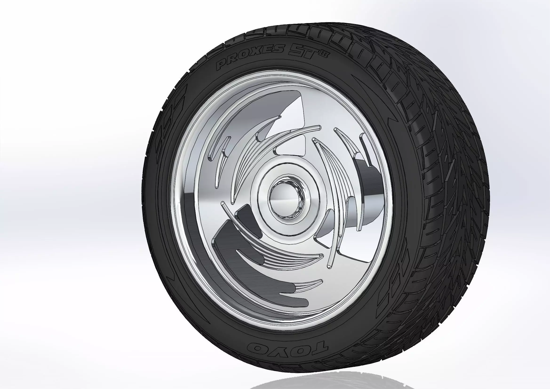 Set of custom wheels Intro Sphere for scale model 3D print model