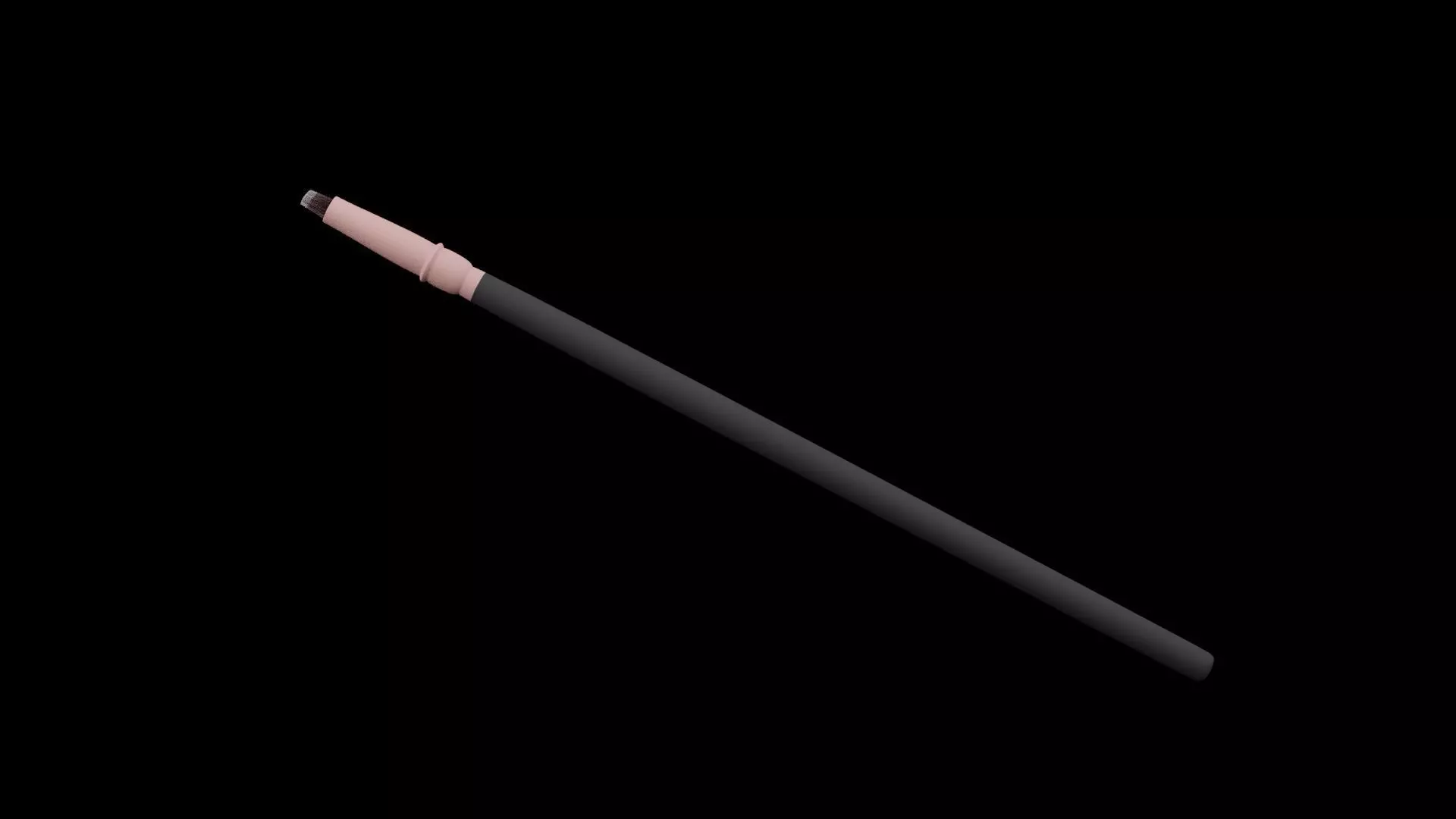 Makeup Brush Low-poly 3D model_0