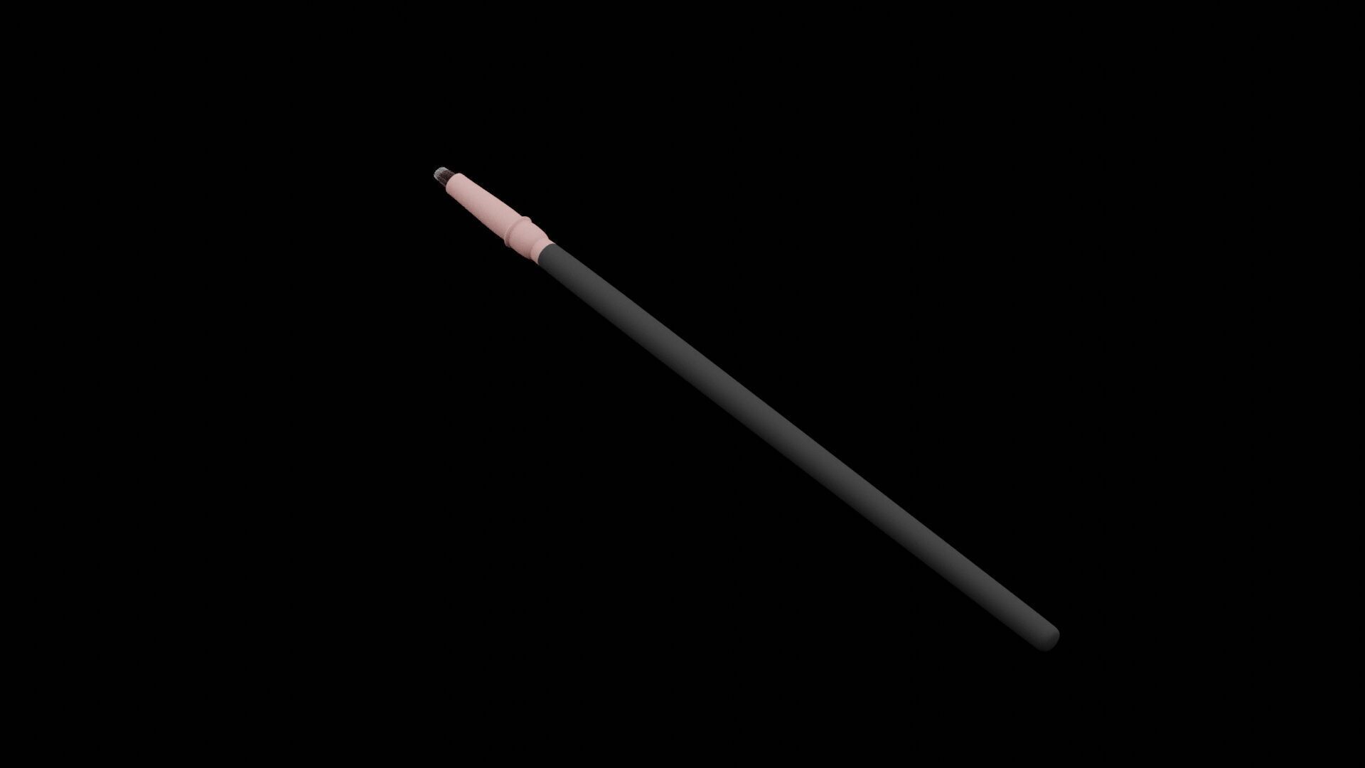 Makeup Brush Low-poly 3D model_2