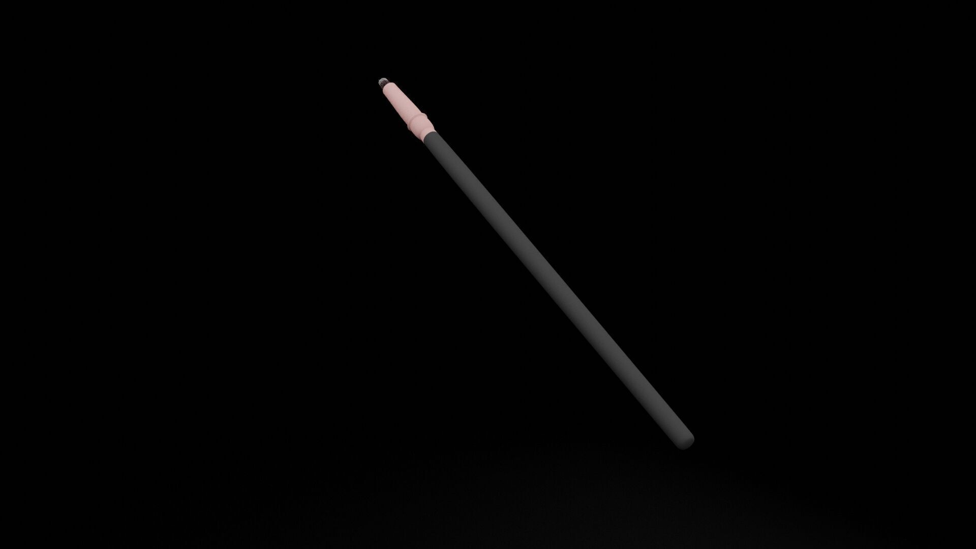 Makeup Brush Low-poly 3D model_5