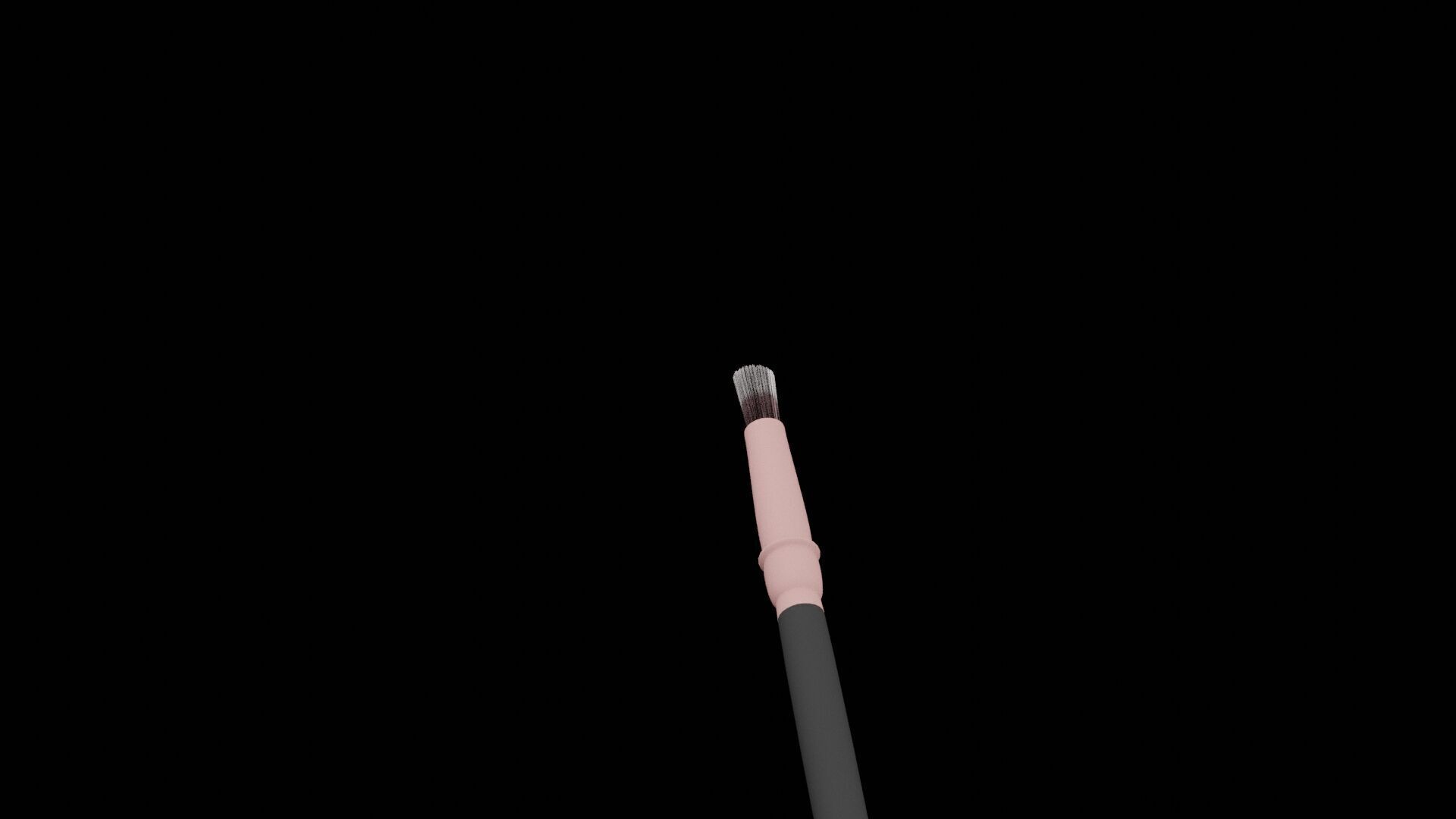 Makeup Brush Low-poly 3D model_4
