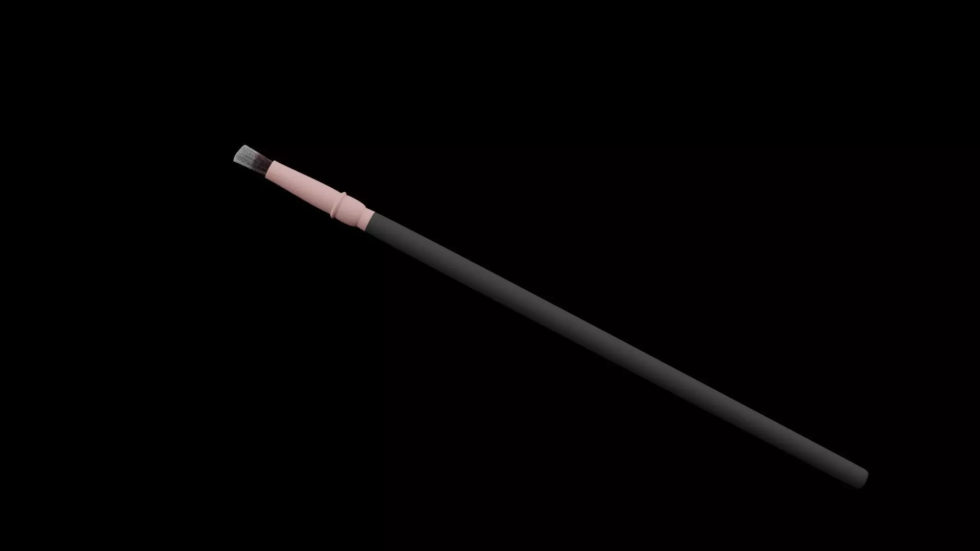 Makeup Brush Low-poly 3D model_0