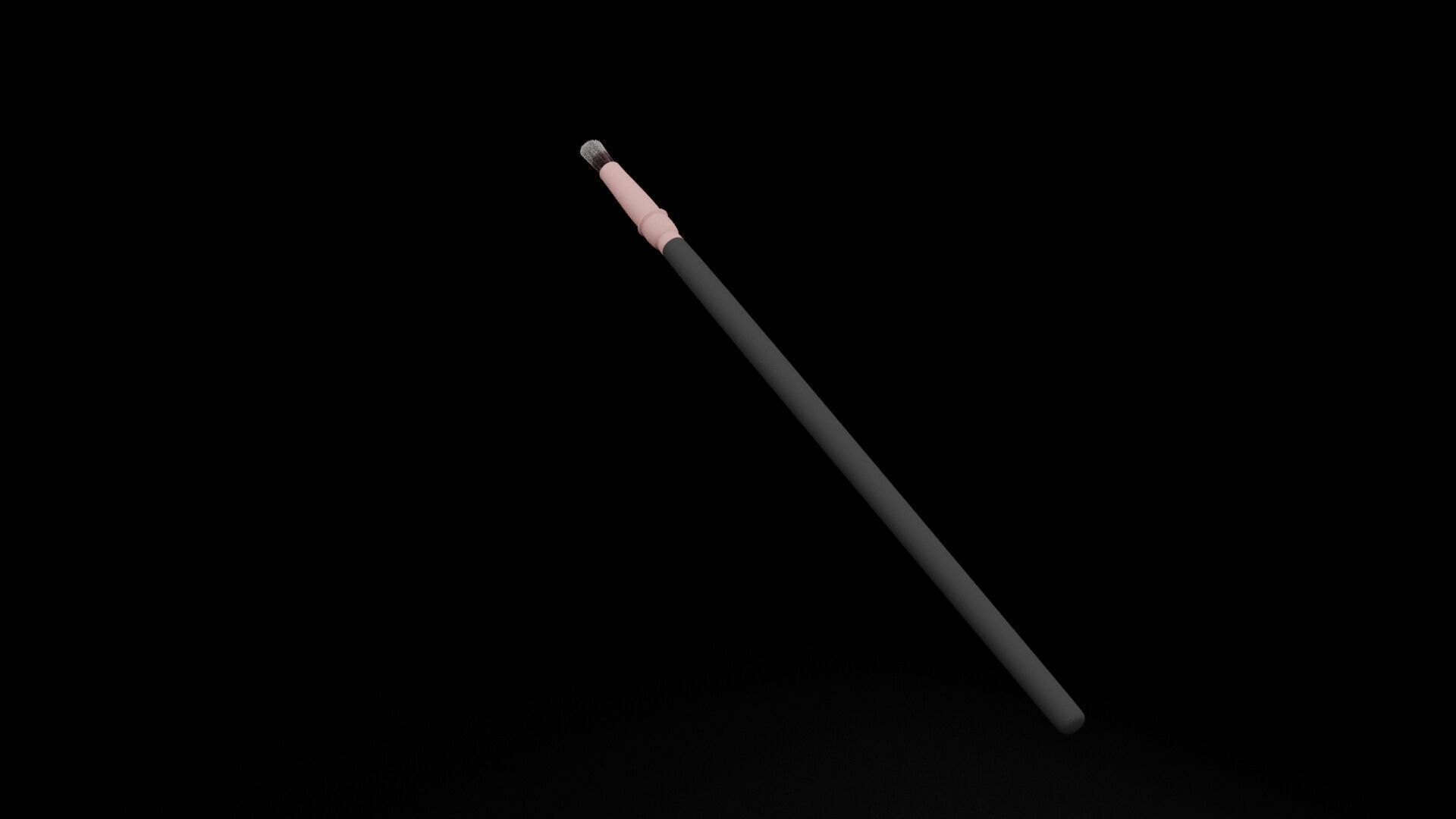Makeup Brush Low-poly 3D model_5