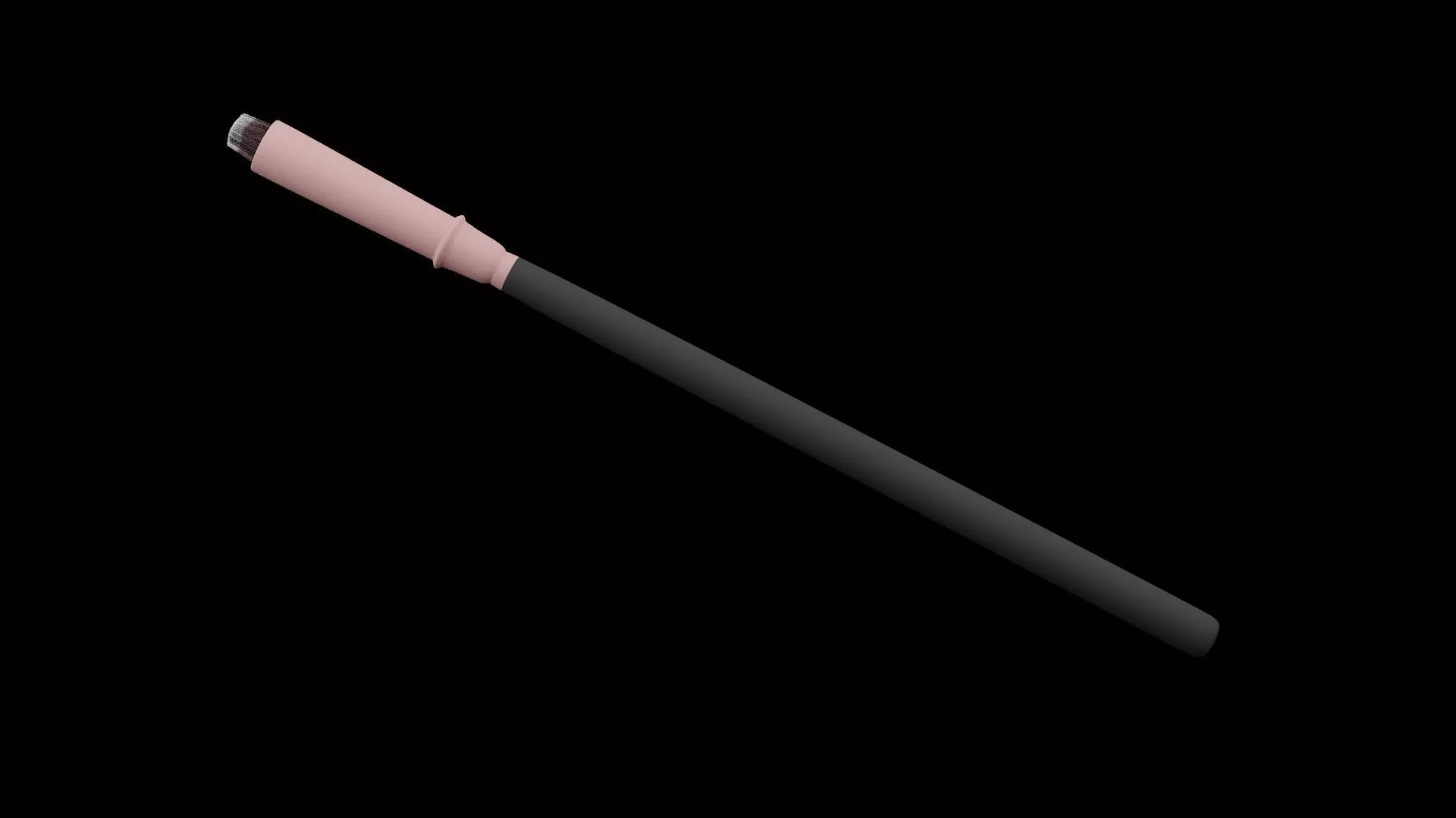 Makeup Brush Low-poly 3D model_0