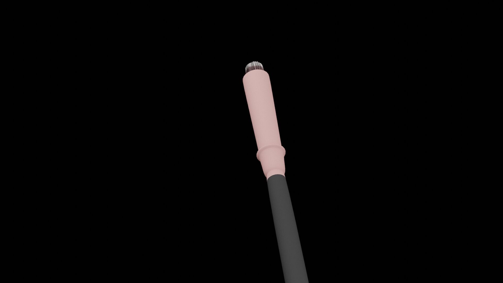Makeup Brush Low-poly 3D model_4