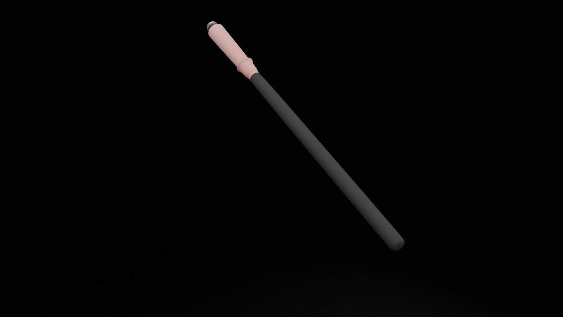 Makeup Brush Low-poly 3D model_5