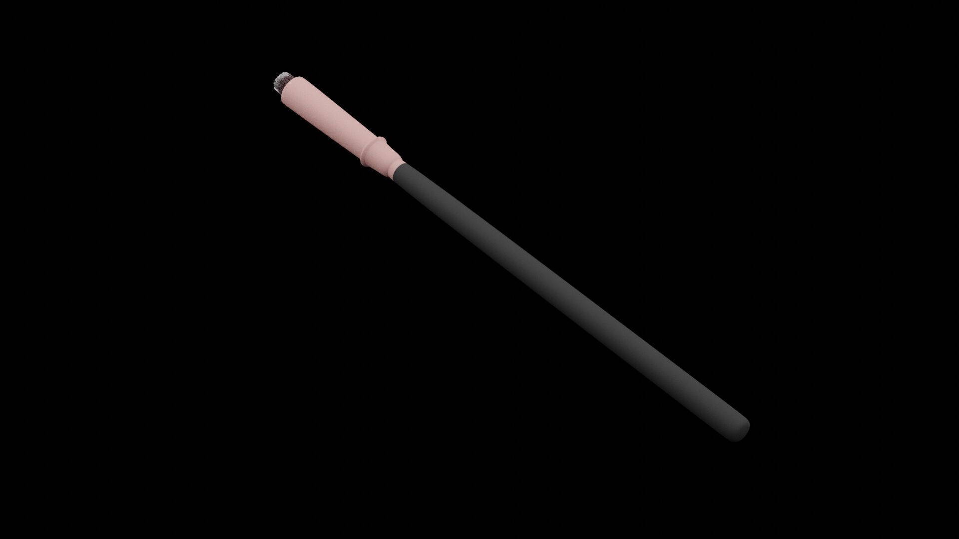 Makeup Brush Low-poly 3D model_2