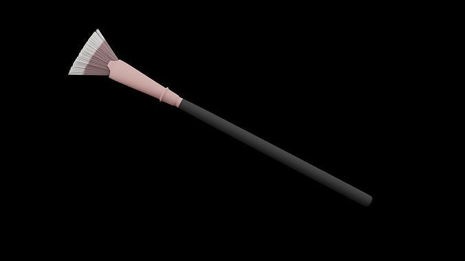 Makeup Brush Low-poly 3D model