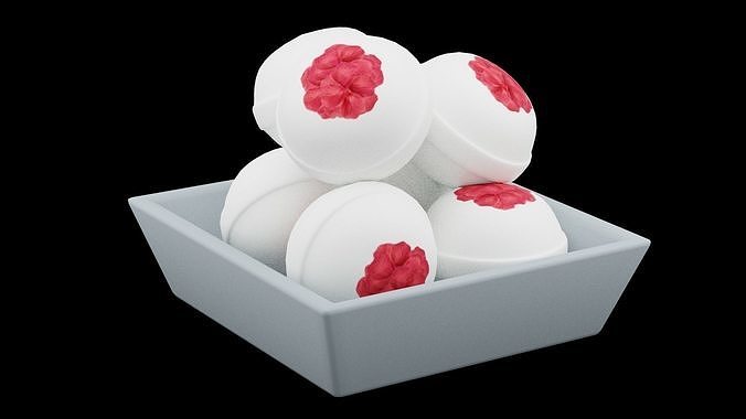 Shower Bathbomb Low-poly 3D model