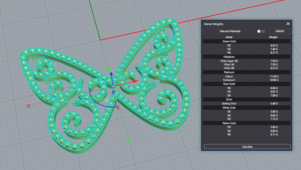 Messika Butterfly necklace 3D print model_3