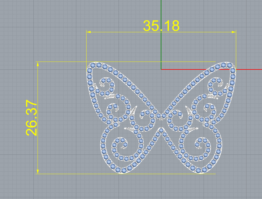 Messika Butterfly necklace 3D print model_1