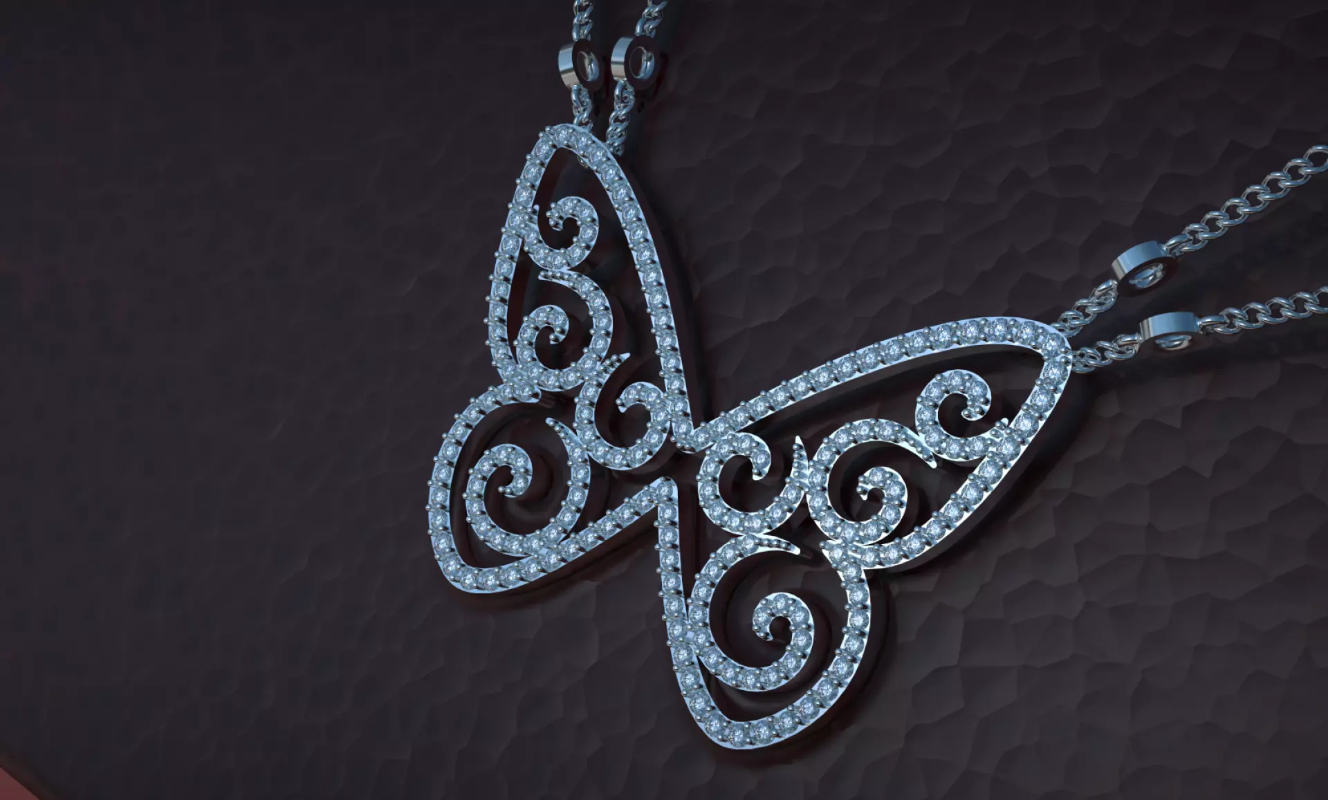 Messika Butterfly necklace 3D print model_0
