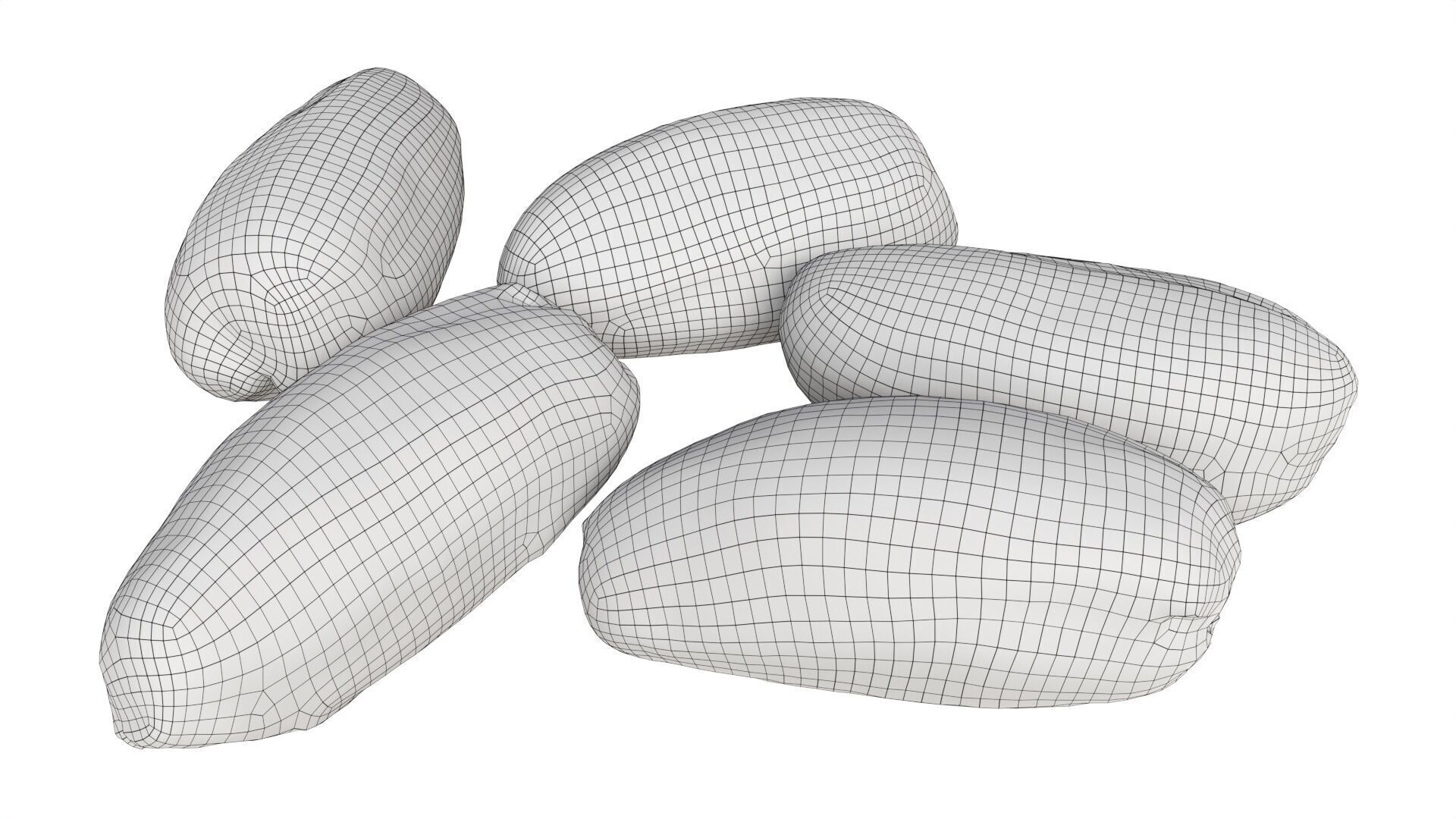 Date fruits Low-poly 3D model_6