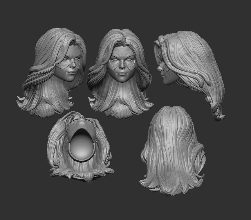 Stargirl Headsculpt for Action Figures 3D print model_1