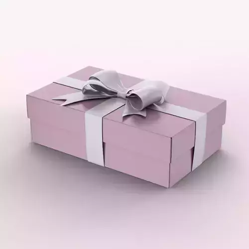 Gift Box with Ribbon  3D model