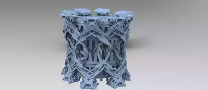 Tower of the serpent temple weaved design