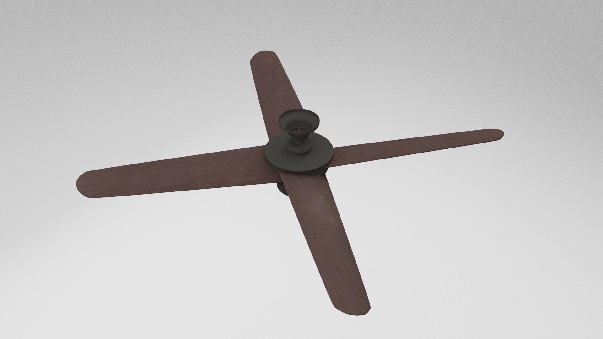 Brown Ceiling Fan Low-poly 3D model_5