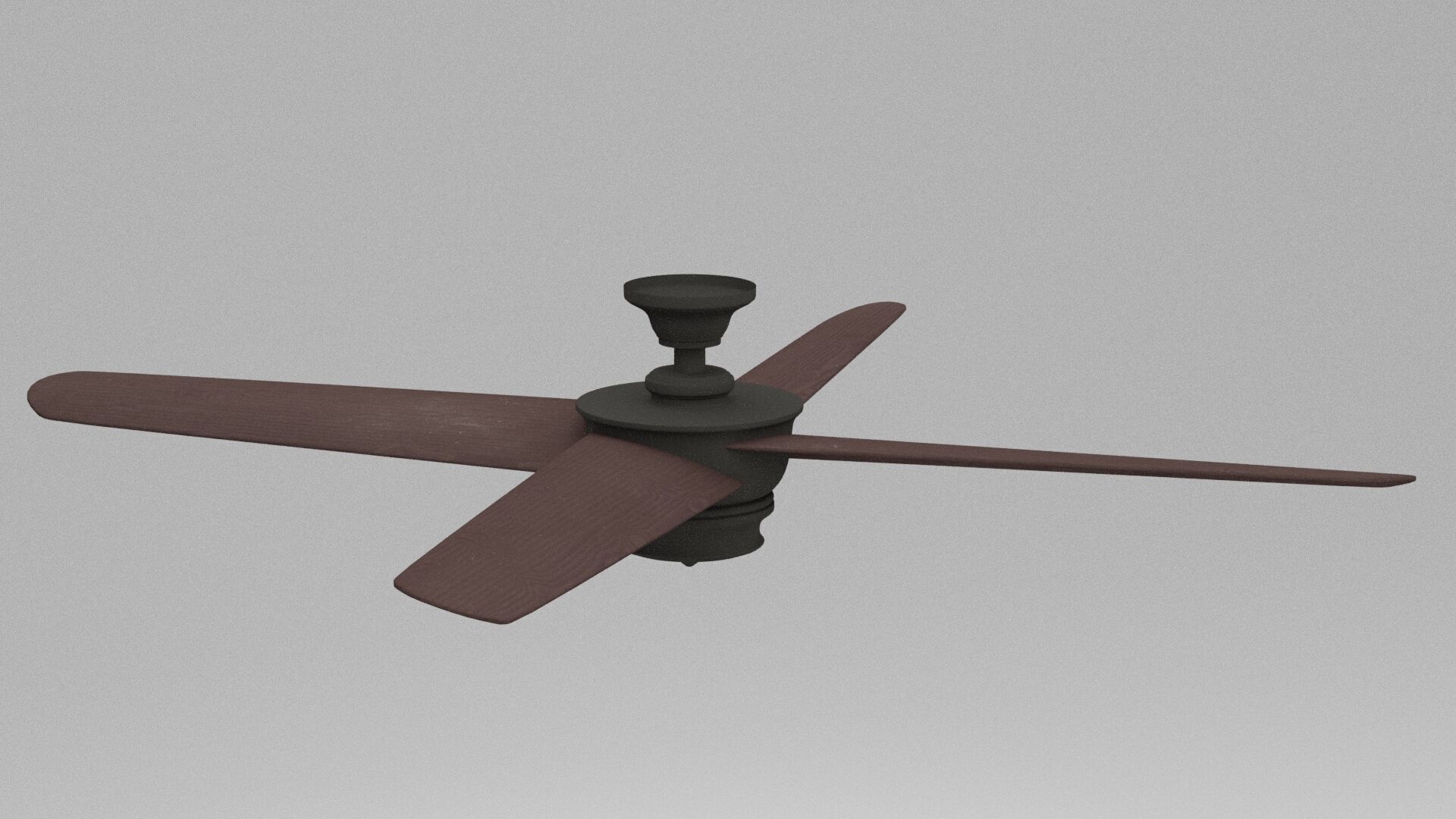 Brown Ceiling Fan Low-poly 3D model_3