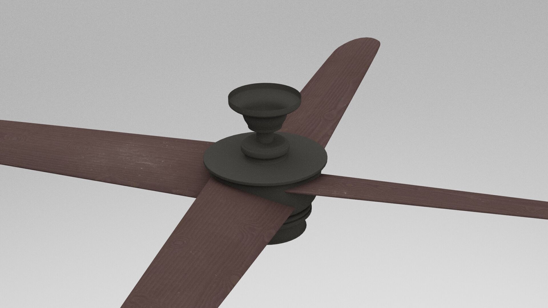 Brown Ceiling Fan Low-poly 3D model_4