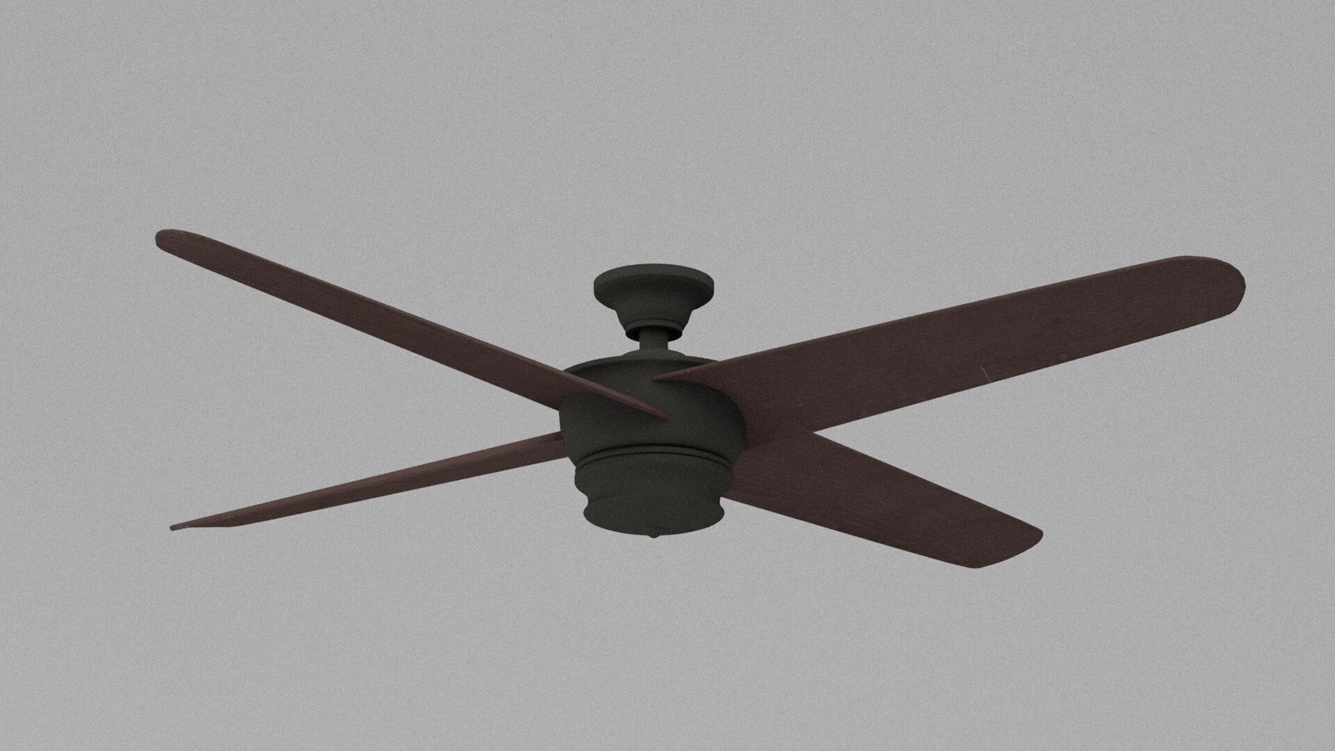 Brown Ceiling Fan Low-poly 3D model_1
