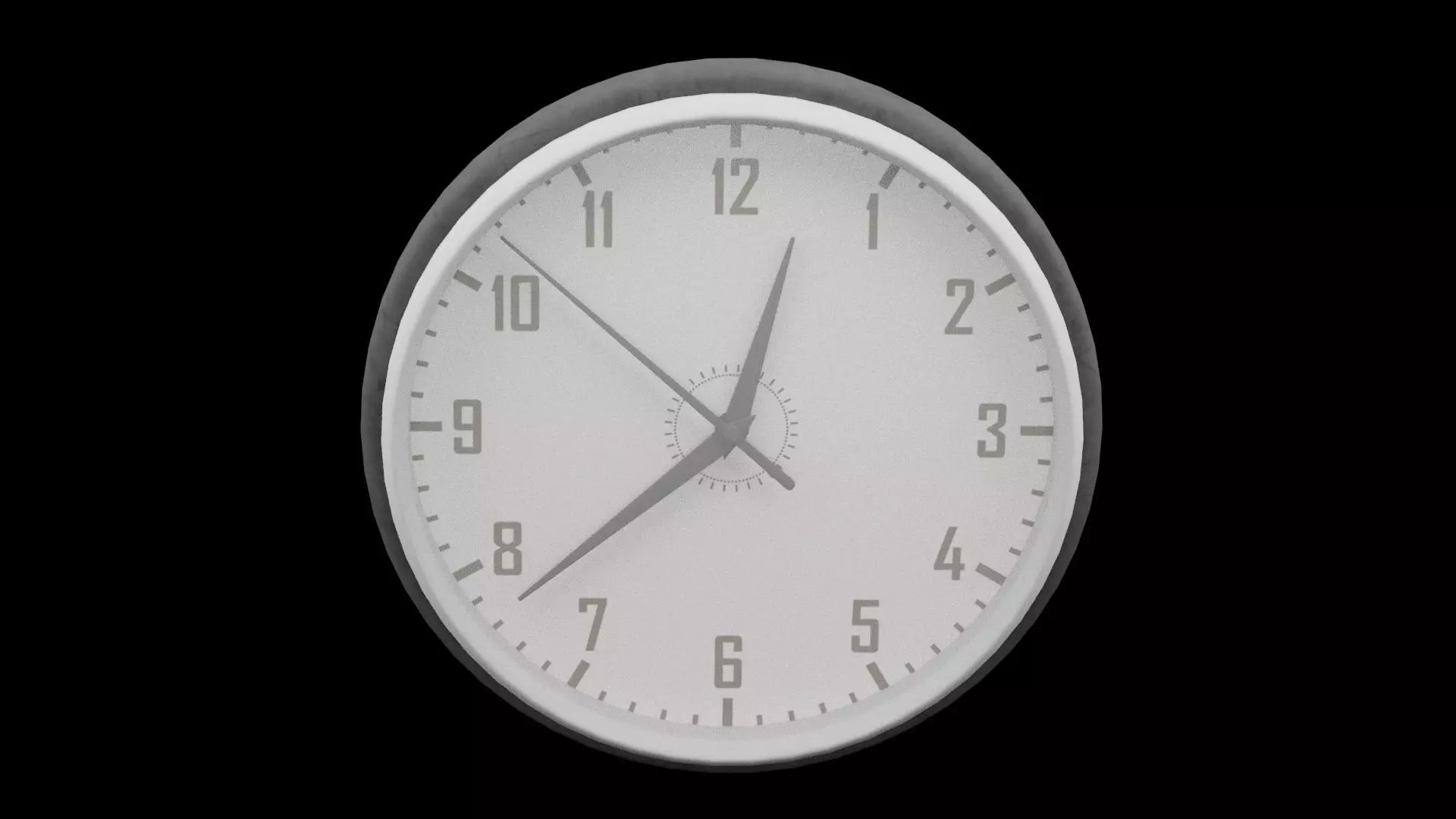 Classic Wall Clock Low-poly 3D model_0