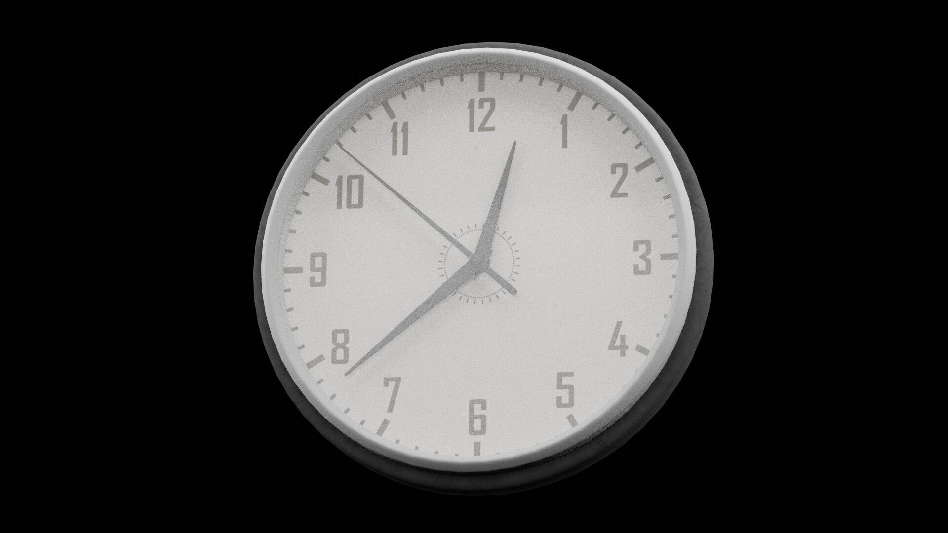 Classic Wall Clock Low-poly 3D model_1