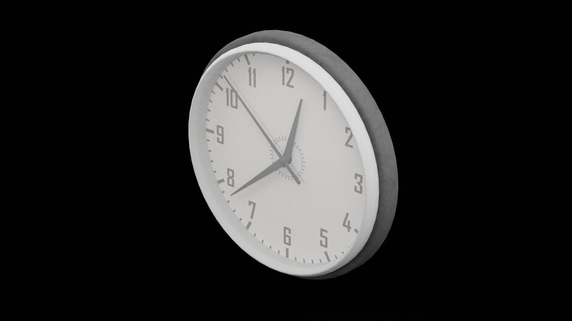 Classic Wall Clock Low-poly 3D model_4