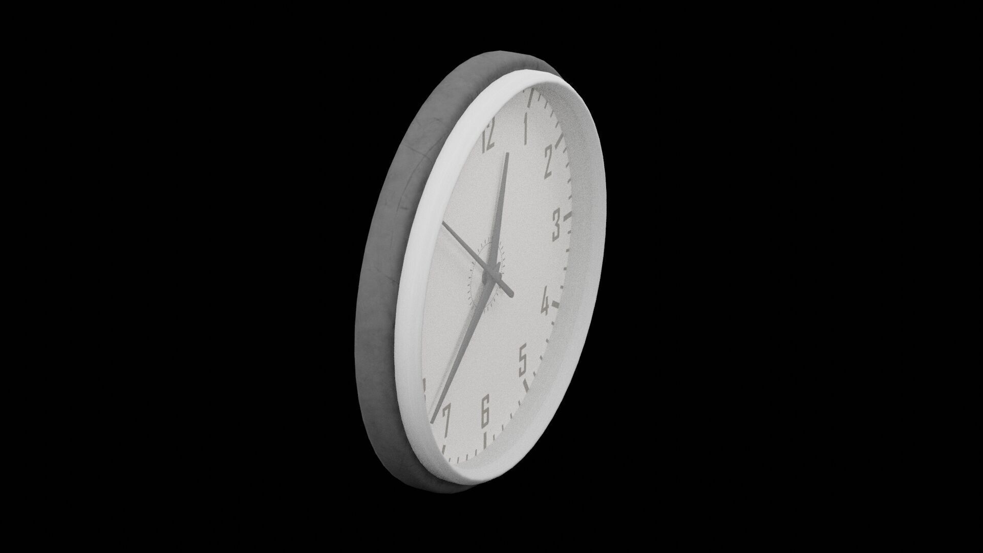 Classic Wall Clock Low-poly 3D model_3