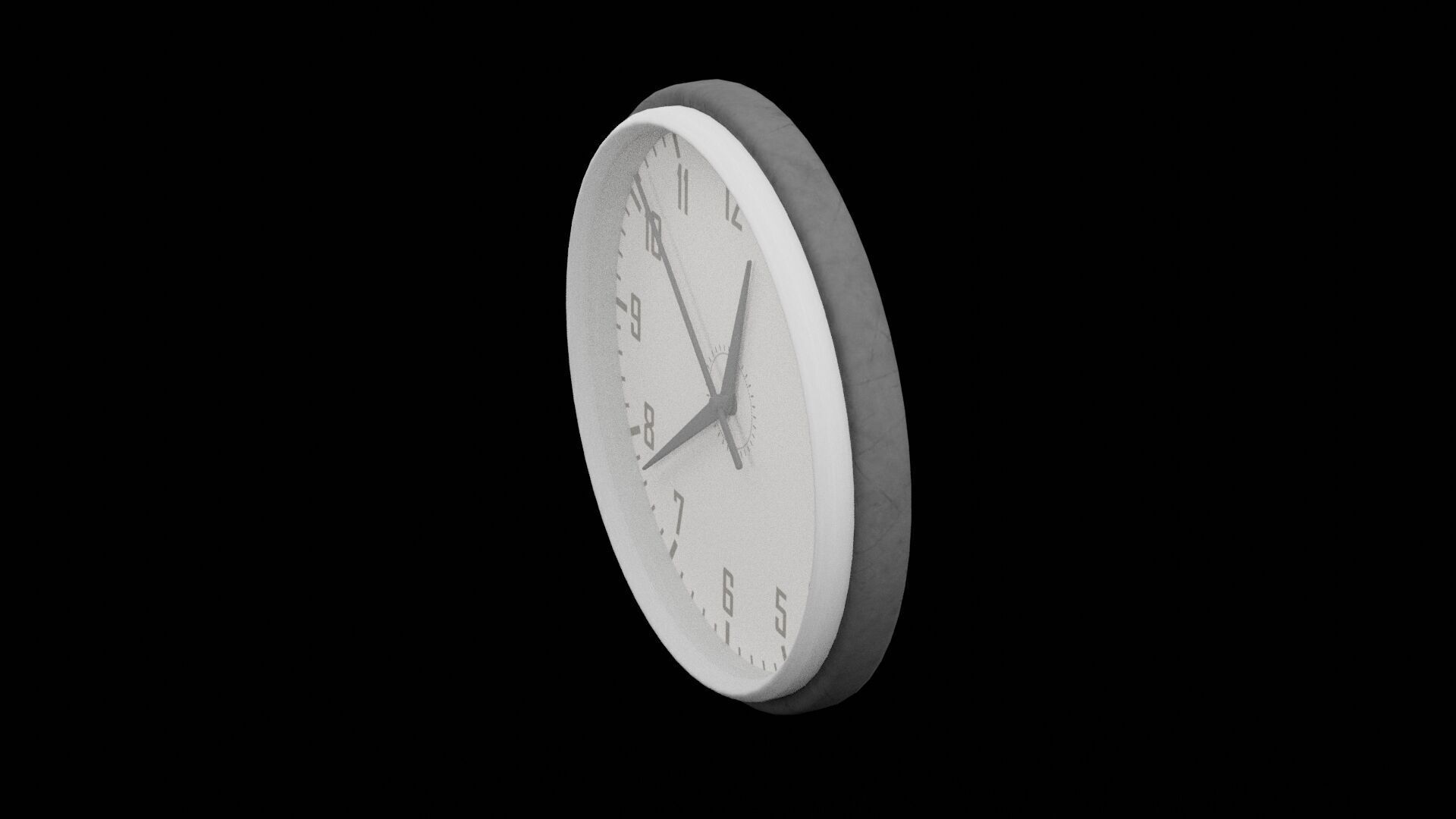 Classic Wall Clock Low-poly 3D model_2