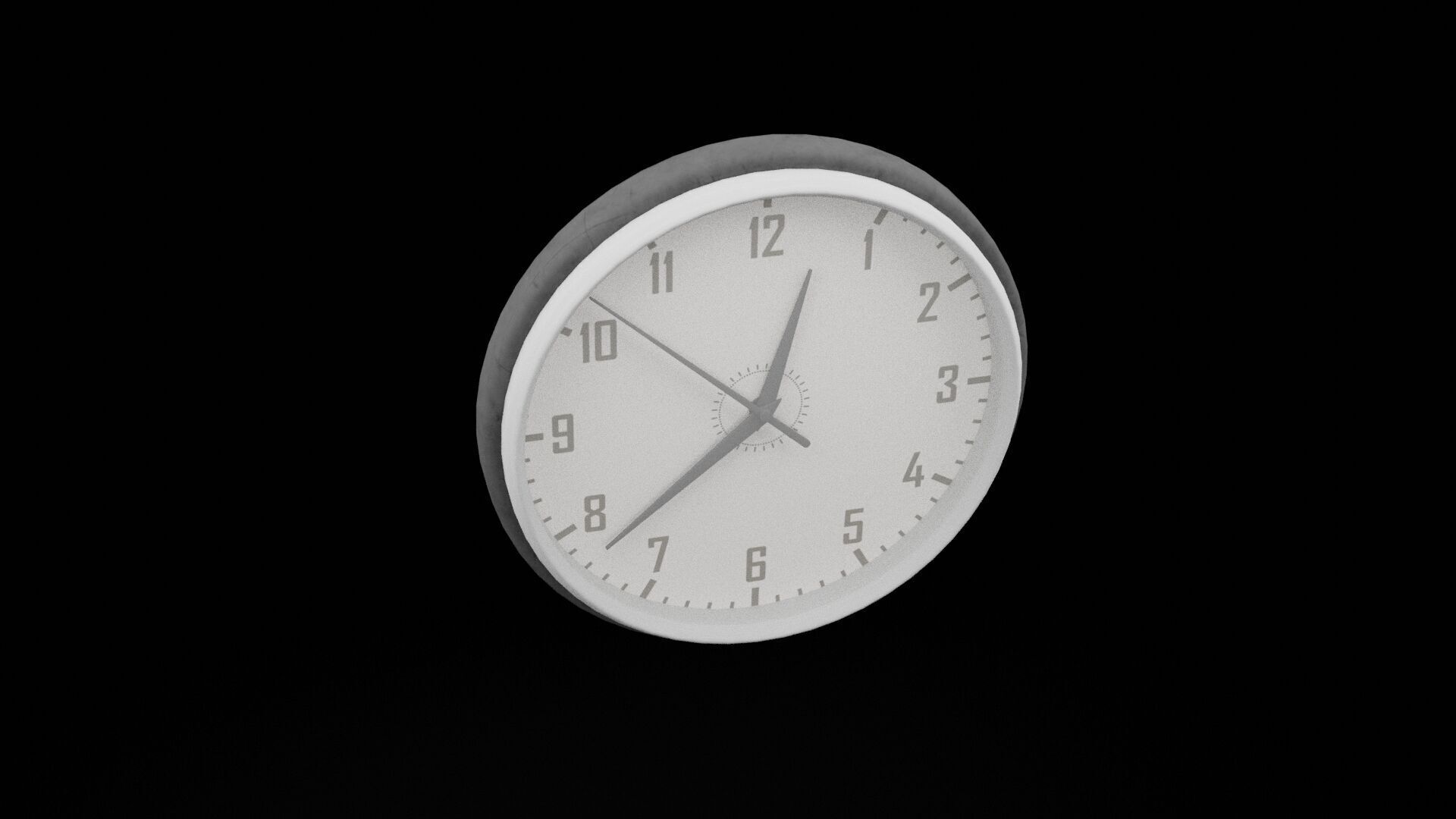 Classic Wall Clock Low-poly 3D model_5