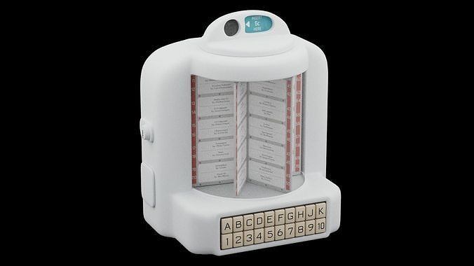Tabletop Jukebox Low-poly 3D model