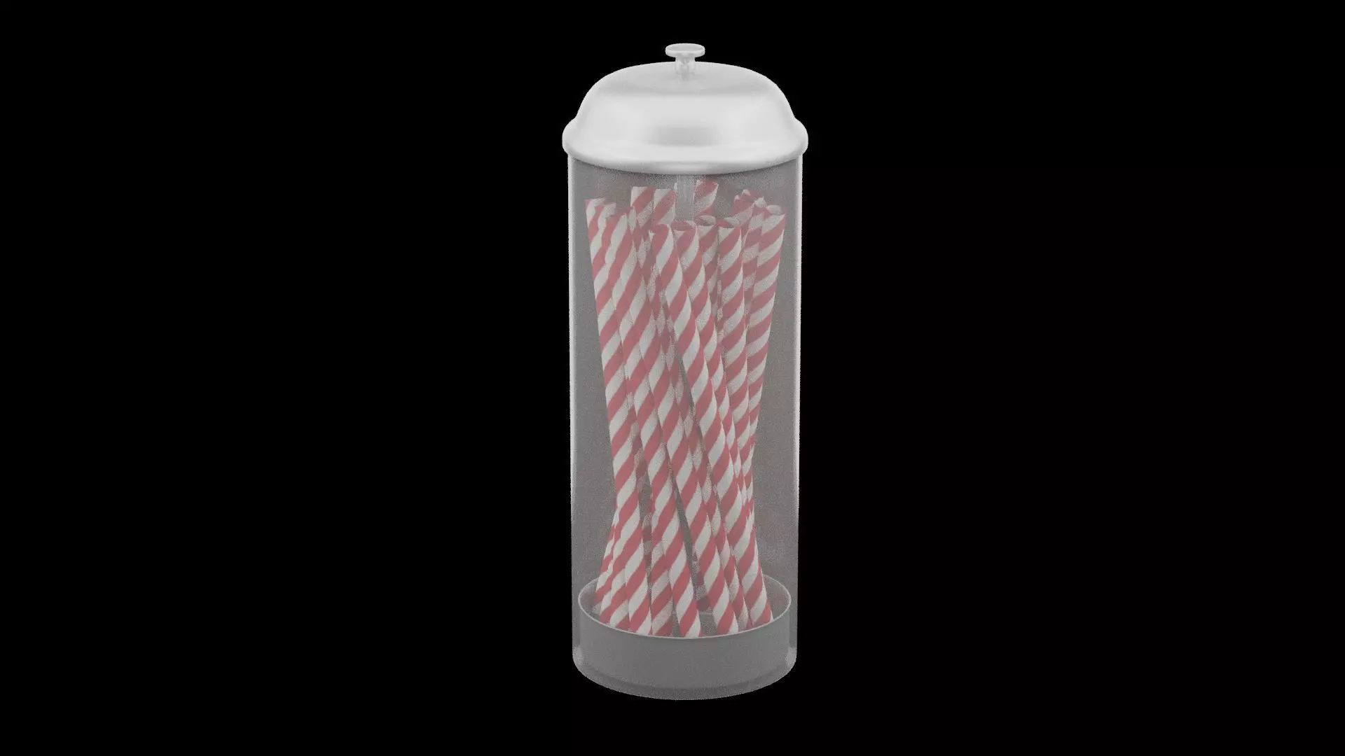 Straw Dispenser Low-poly 3D model_0