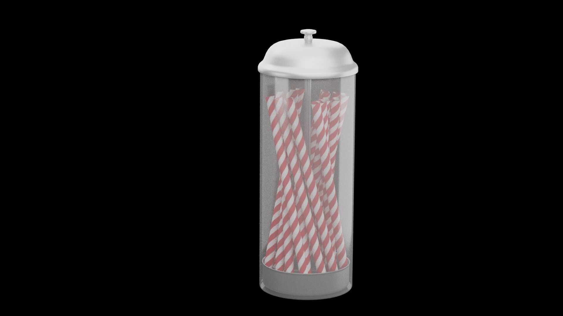 Straw Dispenser Low-poly 3D model_2