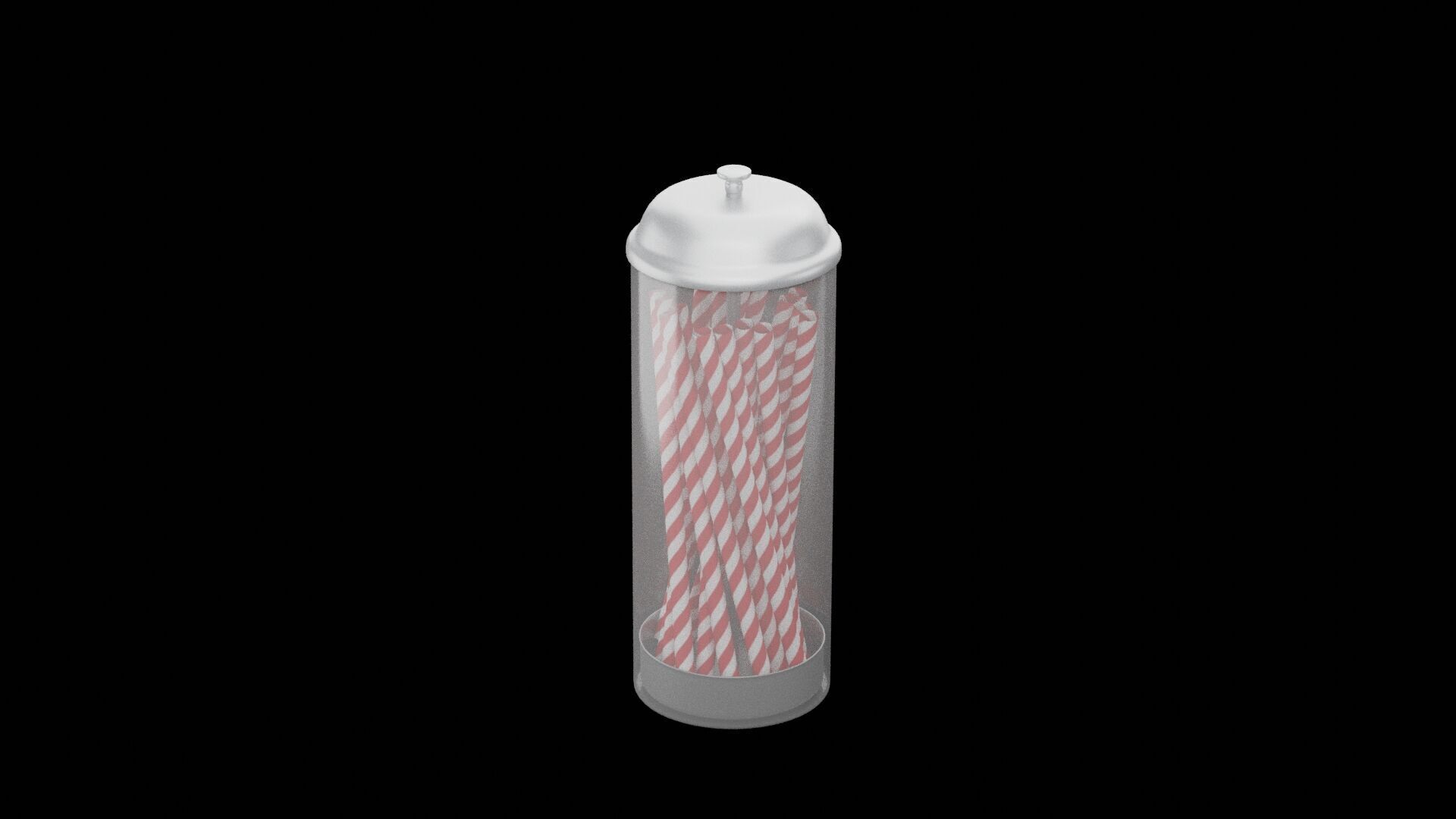 Straw Dispenser Low-poly 3D model_3